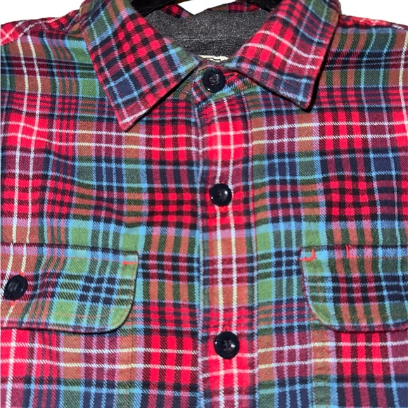 LL Bean Fleece Lined Flannel Mens Medium - Picture 3 of 9